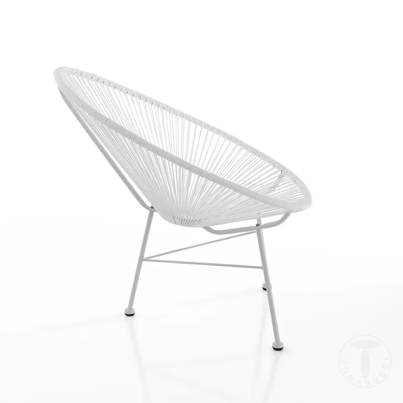 Fotoliu-Balansoar Pentru Interior-Exterior Numana White 3486 Tomasucci Italia 