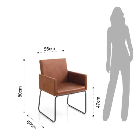 Scaun Captusit Emma Old Brown 3548 Tomasucci Italia 