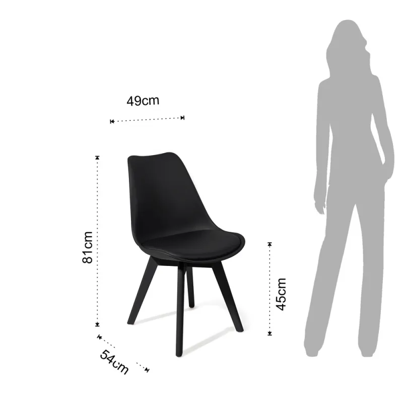 Scaun Captusit Kiki Evo Black 3551 Tomasucci Italia 