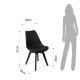 Scaun Captusit Kiki Evo Black 3551 Tomasucci Italia 
