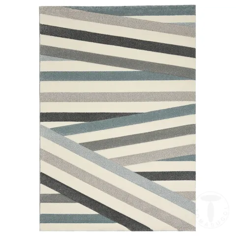 Covor Sculptat Manual Lines Pastel Cream - Blue 3610 Tomasucci Italia 