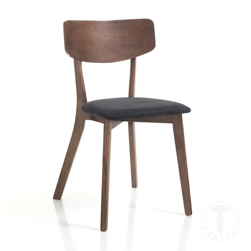 Scaun Cu Spatar Din Lemn Masiv Varm Dark Wood 3692 Tomasucci Italia 