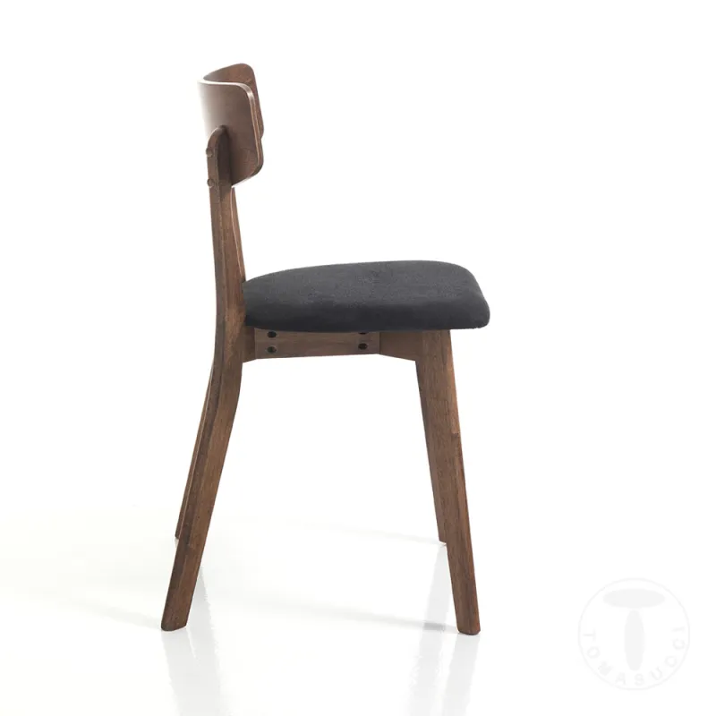 Scaun Cu Spatar Din Lemn Masiv Varm Dark Wood 3692 Tomasucci Italia 