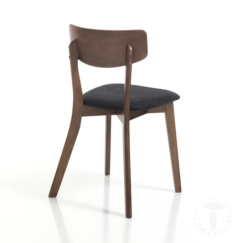 Scaun Cu Spatar Din Lemn Masiv Varm Dark Wood 3692 Tomasucci Italia 