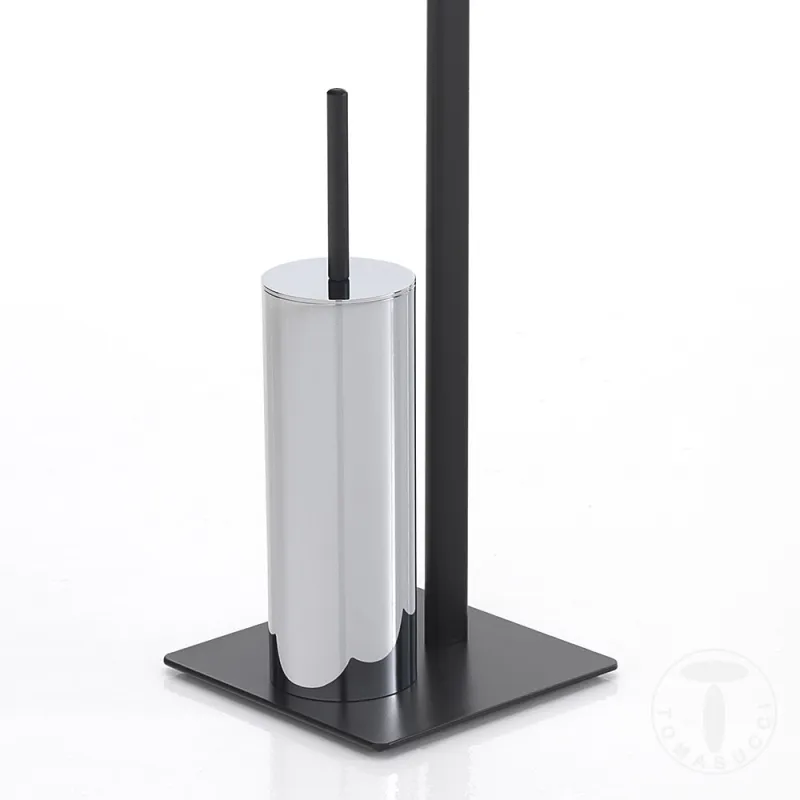 Coloana Periuta De Dinti Si Suport Hartie Igienica Janny Black 3710 Tomasucci Italia 