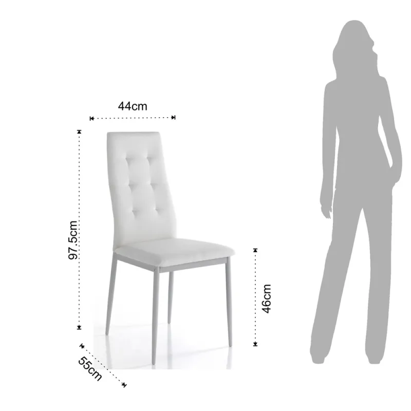 Scaun Captusit Nina White 3741 Tomasucci Italia 