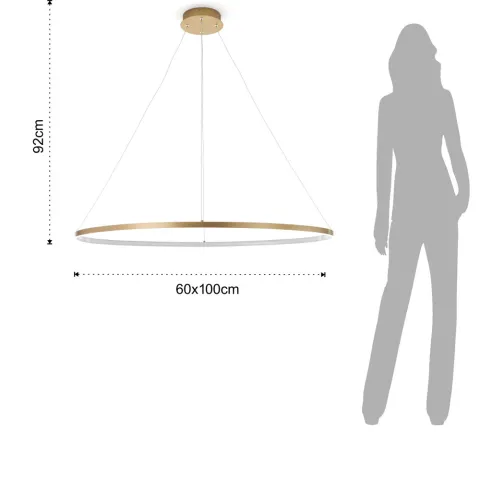 Suspensie Oval Ring Gold 3820 Tomasucci Italia 