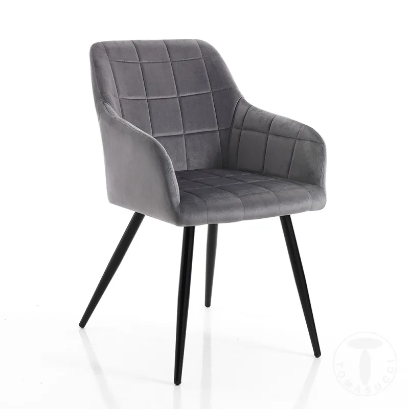 Scaun Tapitat Denver Grey 3956 Tomasucci Italia 