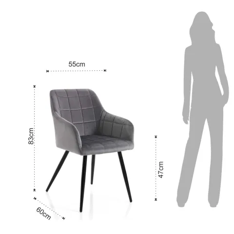 Scaun Tapitat Denver Grey 3956 Tomasucci Italia 