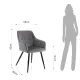 Scaun Tapitat Denver Grey 3956 Tomasucci Italia 