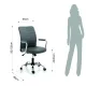 Scaun Birou Tyler Grey 4024 Tomasucci Italia 