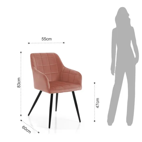 Scaun Tapitat Denver Pink 4116 Tomasucci Italia 