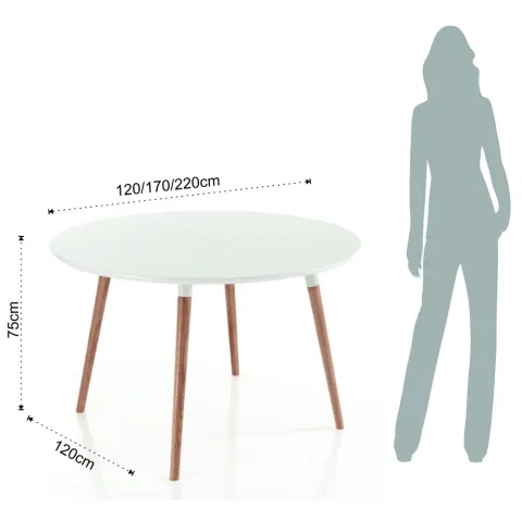Masa Rotunda Expensibila Ego Wood 4177 Tomasucci Italia 