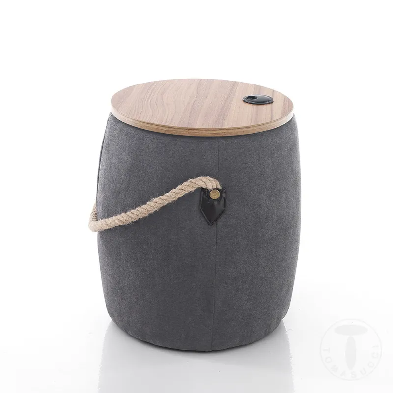 Taburet Tapitat Container Barril Dark Grey 4186 Tomasucci Italia 