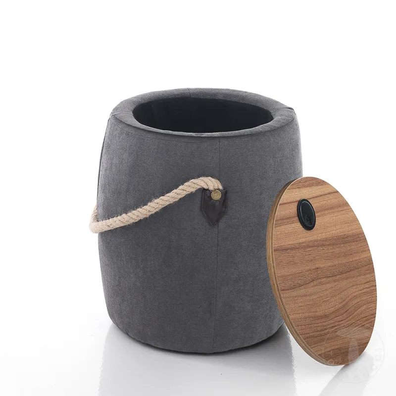 Taburet Tapitat Container Barril Dark Grey 4186 Tomasucci Italia 