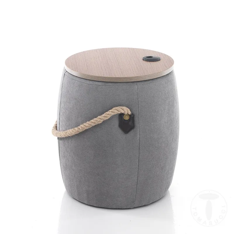 Taburet Tapitat Container Barril Grey 4187 Tomasucci Italia 