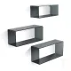 Set 3 Rafturi De Perete 3 Angel Black 4278 Tomasucci Italia 