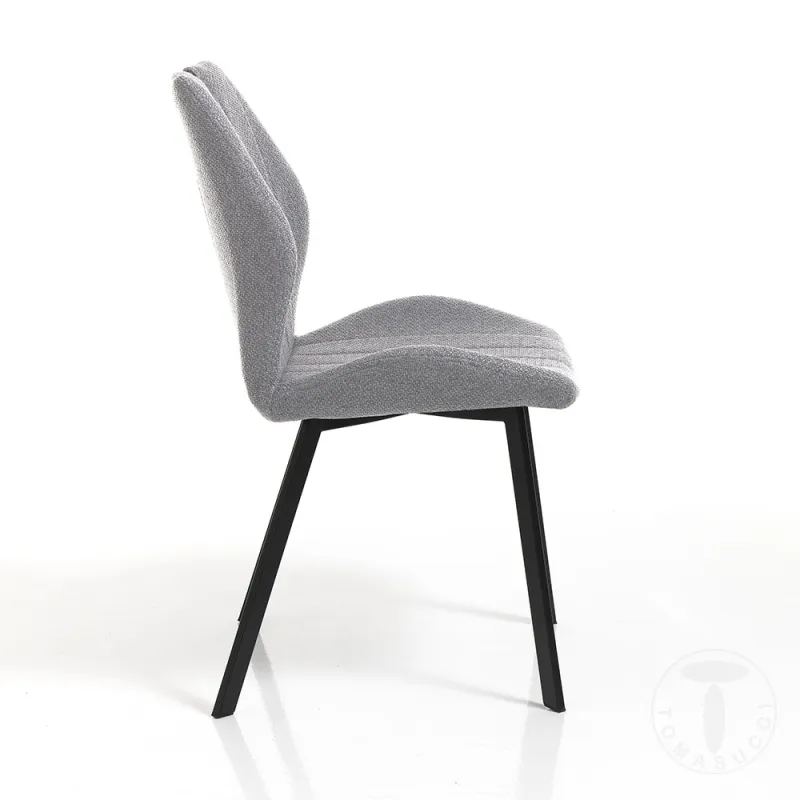 Scaun Tapitat Cu Stofa Monia Grey 4286 Tomasucci Italia 