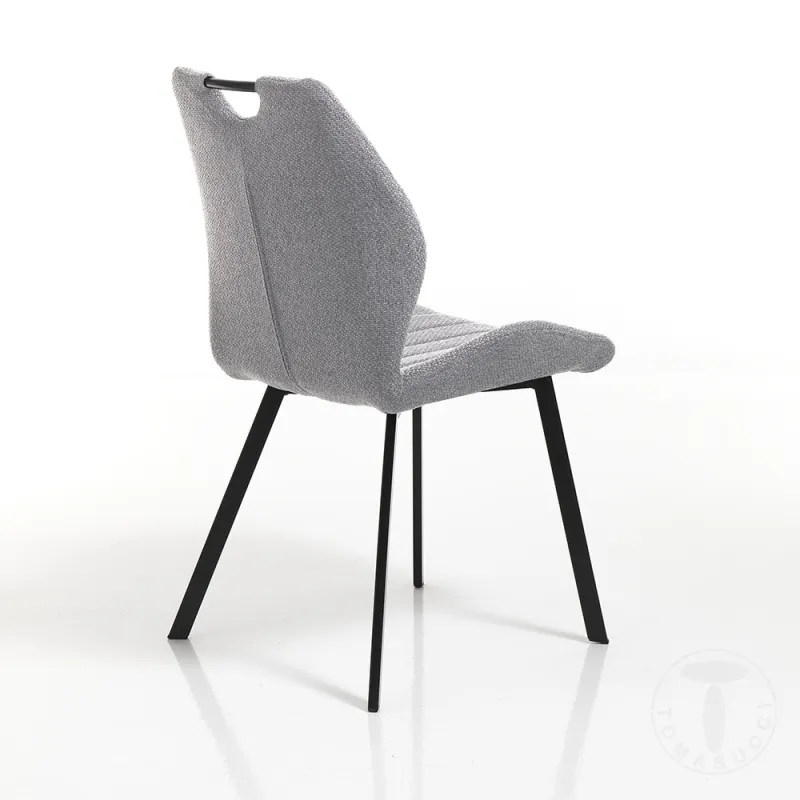 Scaun Tapitat Cu Stofa Monia Grey 4286 Tomasucci Italia 