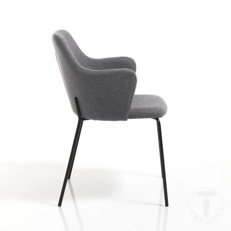 Scaun Tapitat Cu Stofa Sonia Dark Grey 4288 Tomasucci Italia 