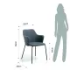 Scaun Tapitat Cu Stofa Sonia Dark Grey 4288 Tomasucci Italia 