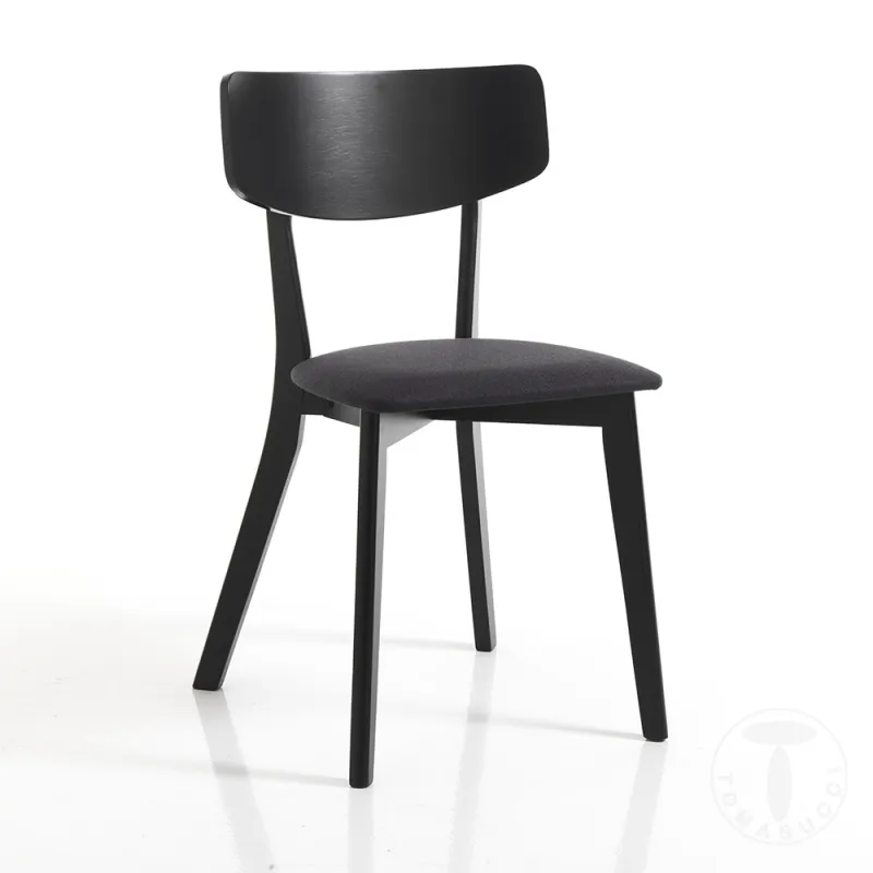 Scaun Din Lemn Masiv Varm Black 4293 Tomasucci Italia 