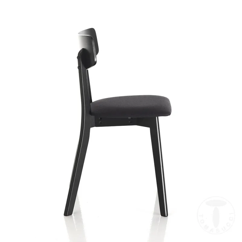 Scaun Din Lemn Masiv Varm Black 4293 Tomasucci Italia 