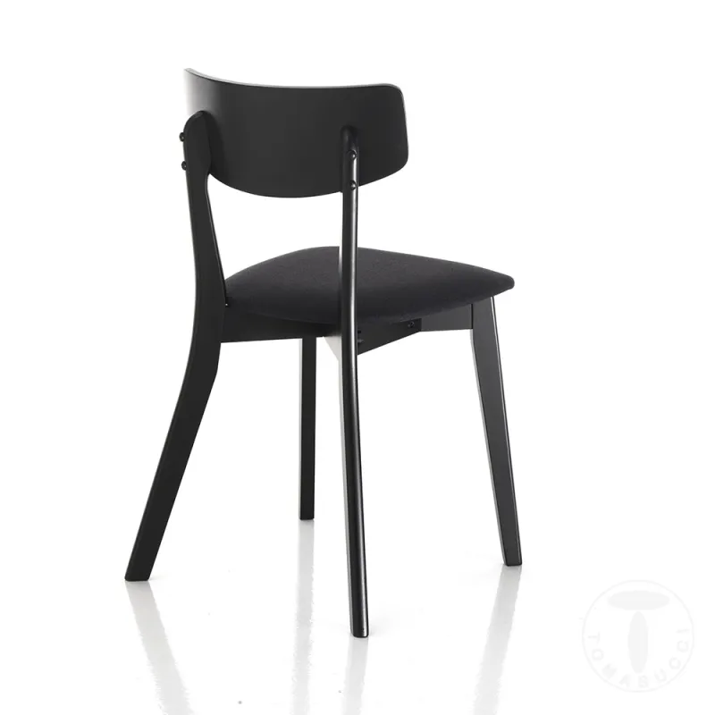 Scaun Din Lemn Masiv Varm Black 4293 Tomasucci Italia 