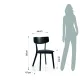 Scaun Din Lemn Masiv Varm Black 4293 Tomasucci Italia 