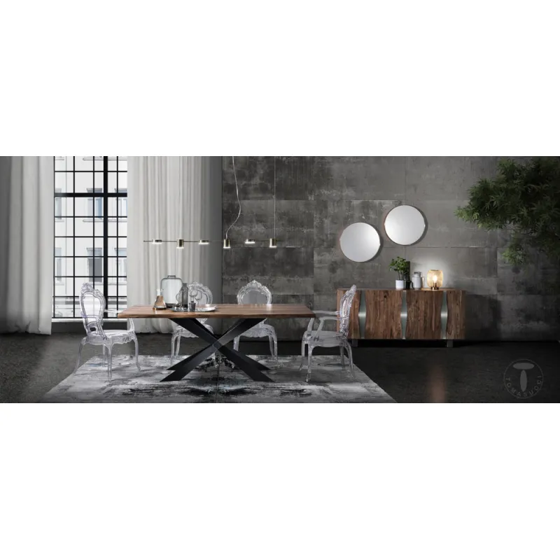 Masa Din Lemn Masiv Amon 4297 Tomasucci Italia 