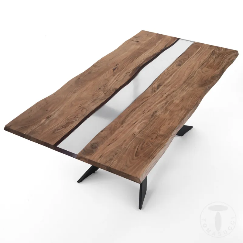 Masa Din Lemn Masiv De Salcam Anubi 4361 Tomasucci Italia 