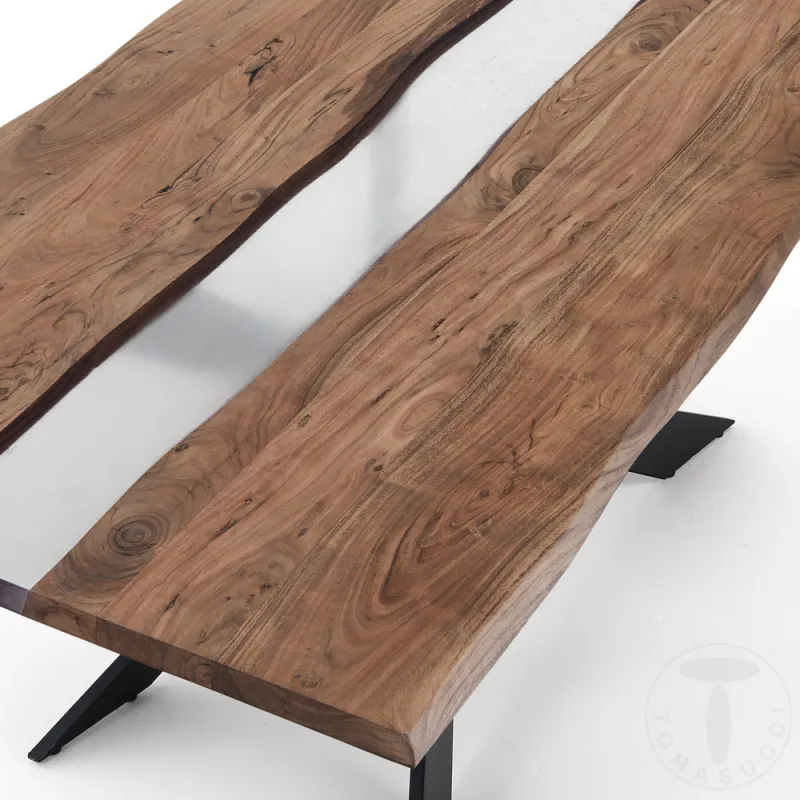 Masa Din Lemn Masiv De Salcam Anubi 4361 Tomasucci Italia 