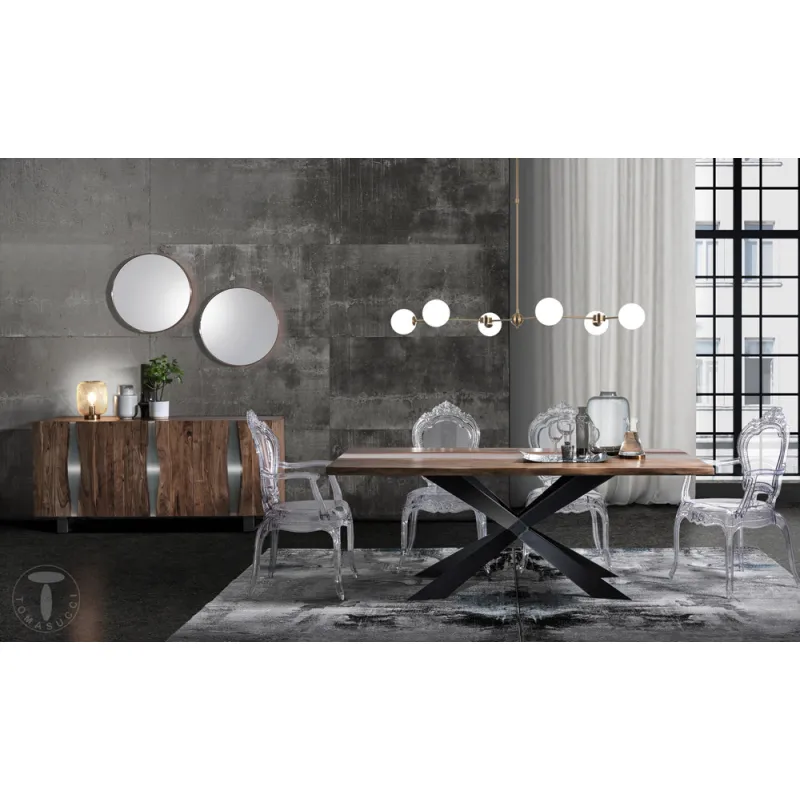 Masa Din Lemn Masiv De Salcam Anubi 4361 Tomasucci Italia 