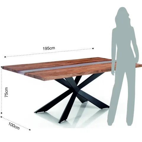 Masa Din Lemn Masiv De Salcam Anubi 4361 Tomasucci Italia 