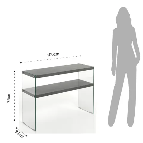 Consola Din Sticla Securizata Nancy Cement 4367 Tomasucci Italia 