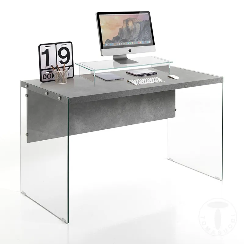 Birou Din Sticla Securizata Nancy Cement 4368 Tomasucci Italia 