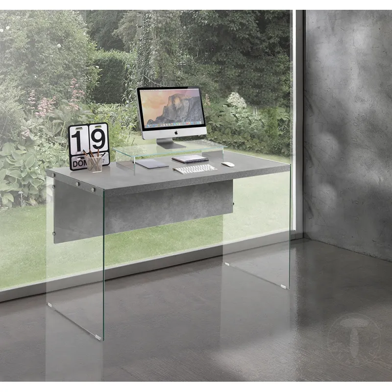 Birou Din Sticla Securizata Nancy Cement 4368 Tomasucci Italia 
