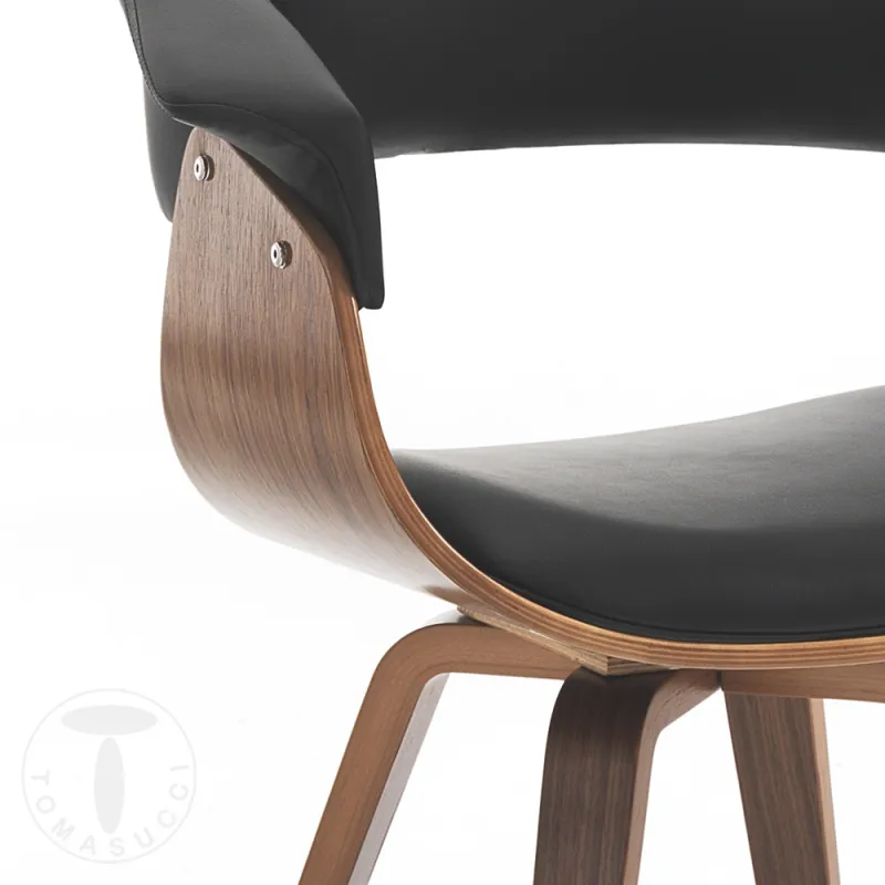 Scaun Captusit Visby Dark Wood 4372 Tomasucci Italia 