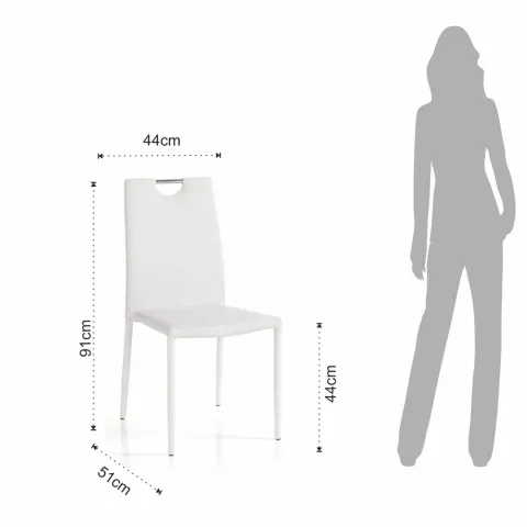 Scaun Tapitat Sara White 4637 Tomasucci Italia 