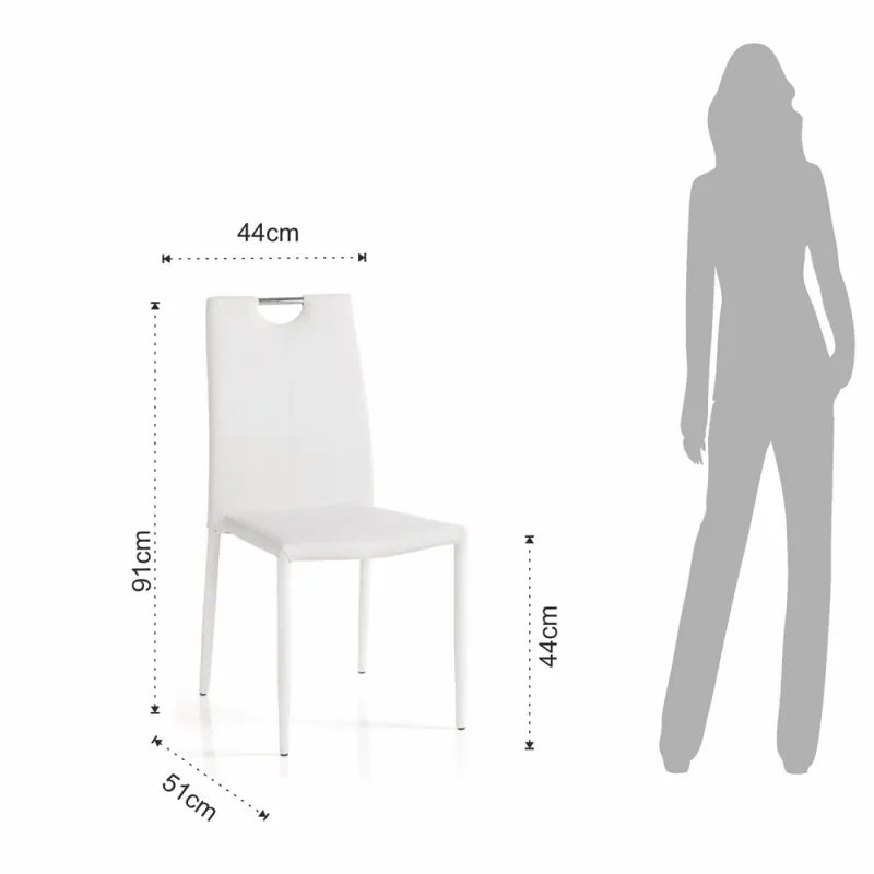 Scaun Tapitat Sara White 4637 Tomasucci Italia 