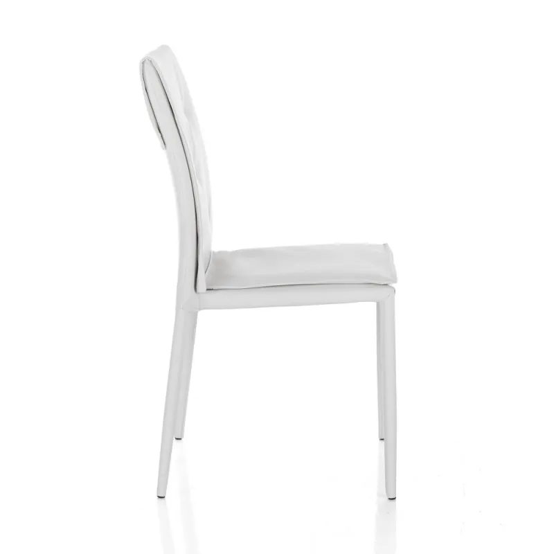 Scaun Tapitat Lucia White 4640 Tomasucci Italia 