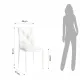 Scaun Tapitat Lucia White 4640 Tomasucci Italia 