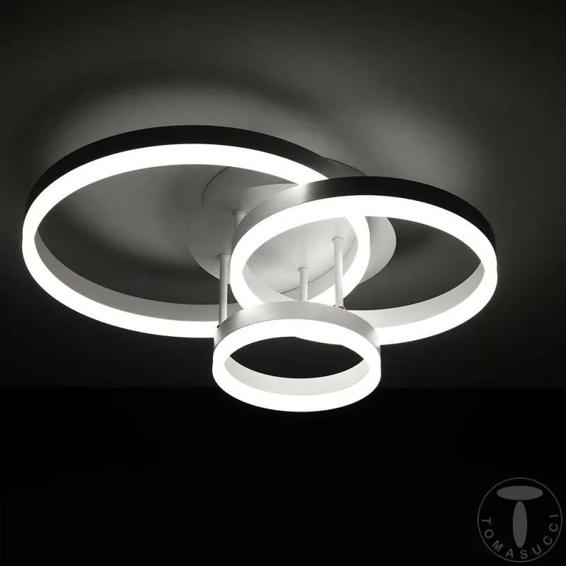 Plafoniera Rings White 4661 Tomasucci Italia 