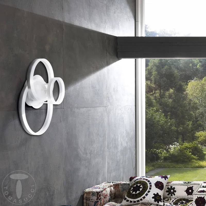 Plafoniera Rings White 4661 Tomasucci Italia 