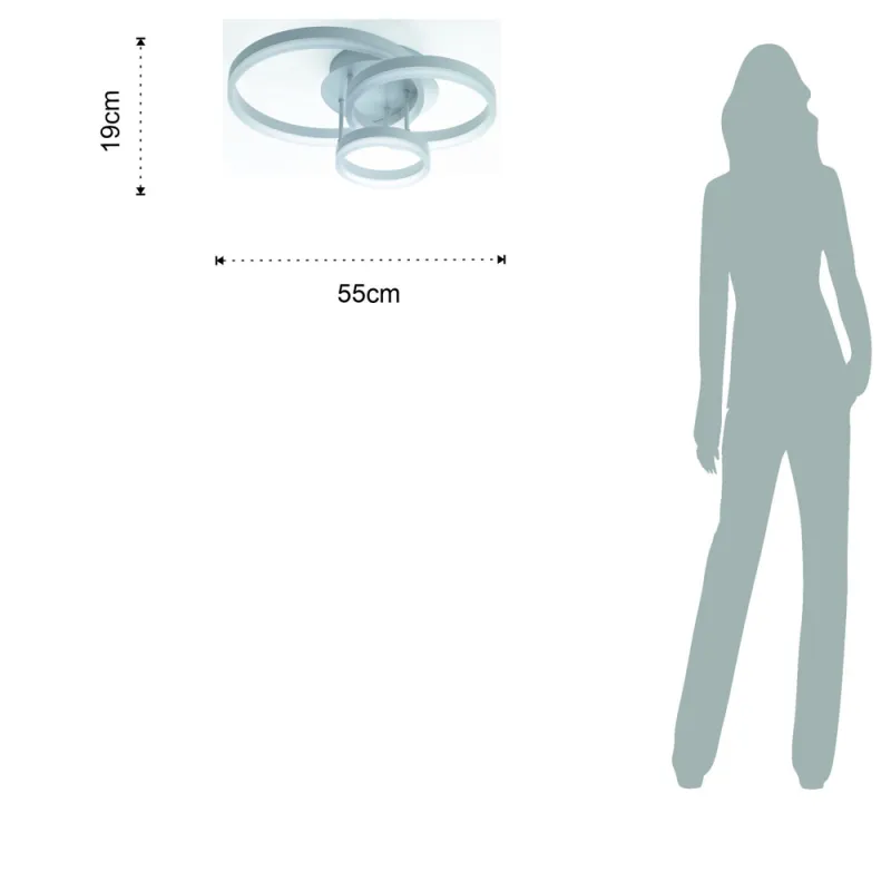 Plafoniera Rings White 4661 Tomasucci Italia 