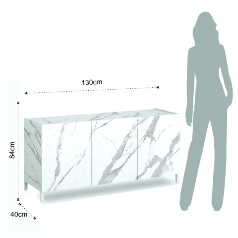 Bufet Din Panouri Ecologice Eddy White Marble 4682 Tomasucci Italia 