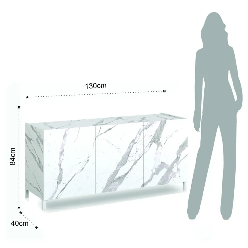 Bufet Din Panouri Ecologice Eddy White Marble 4682 Tomasucci Italia 