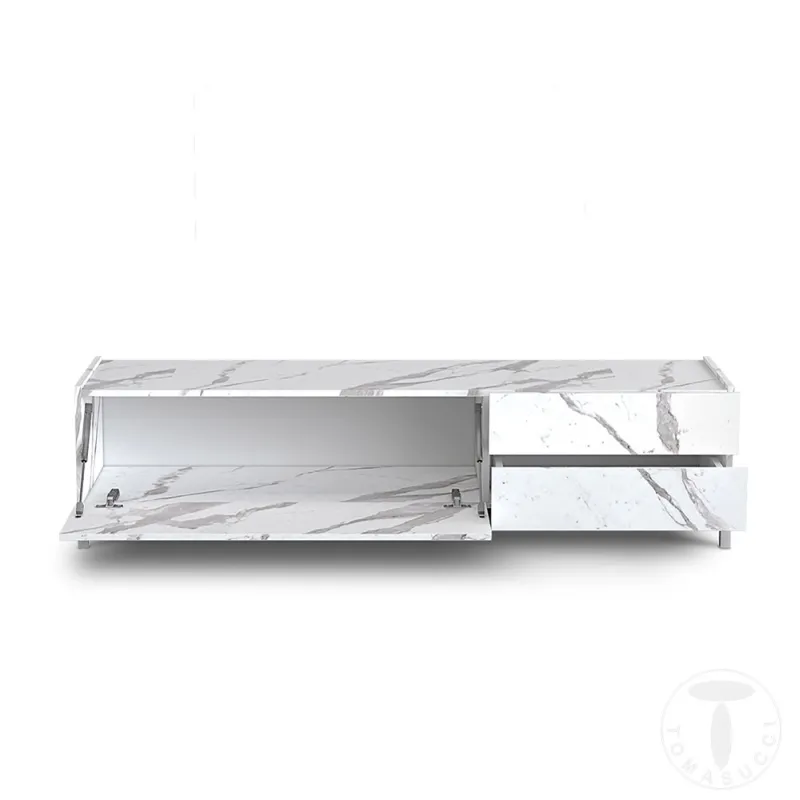 Suport Tv Din Panouri Ecologice Tv Eddy White Marble 4683 Tomasucci Italia 