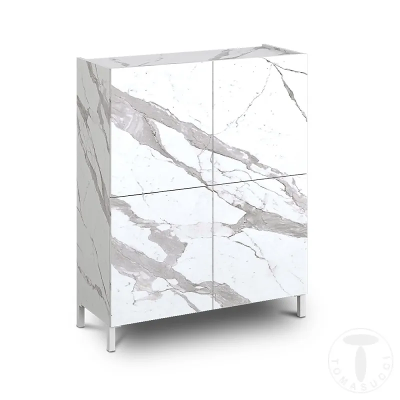 Dulap Inalt Din Panouri Ecologice Eddy White Marble 4684 Tomasucci Italia 