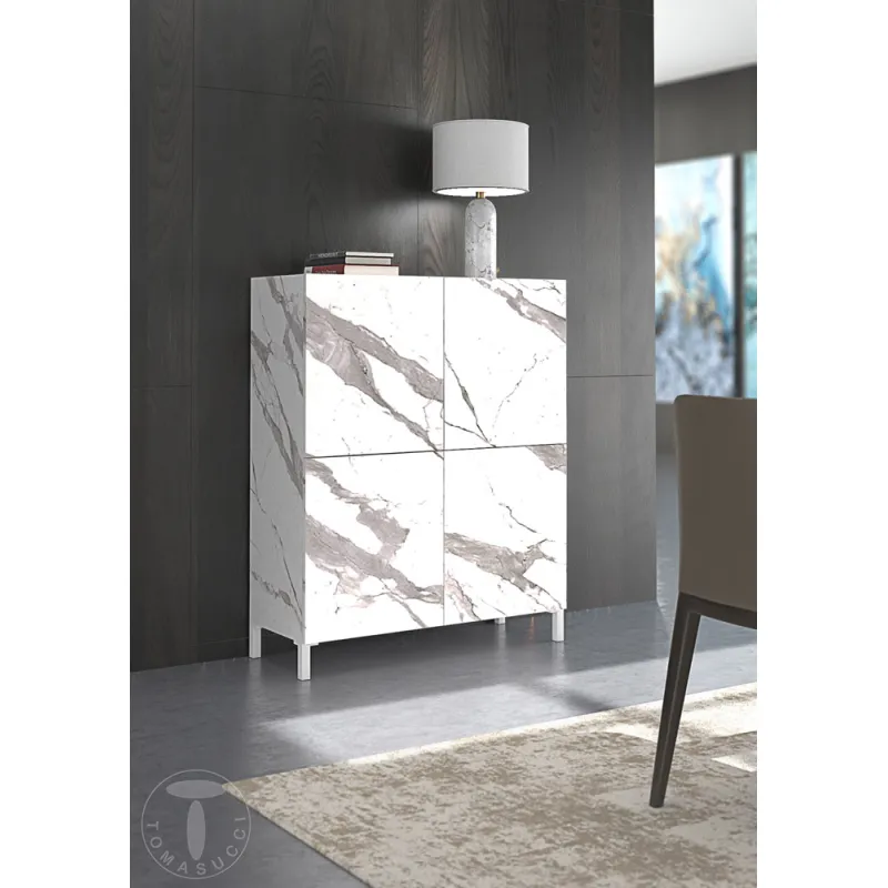 Dulap Inalt Din Panouri Ecologice Eddy White Marble 4684 Tomasucci Italia 